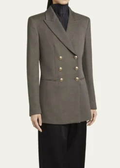 Giorgio ArmaniSilk Cotton Double-Breasted Blazer