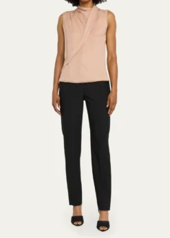Giorgio ArmaniSilk Cross-Front Blouse