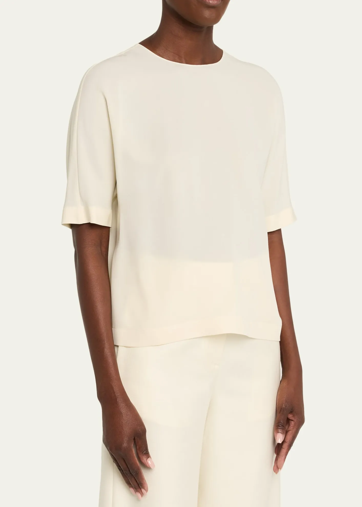Giorgio ArmaniSilk Hidden-Zip T-Shirt