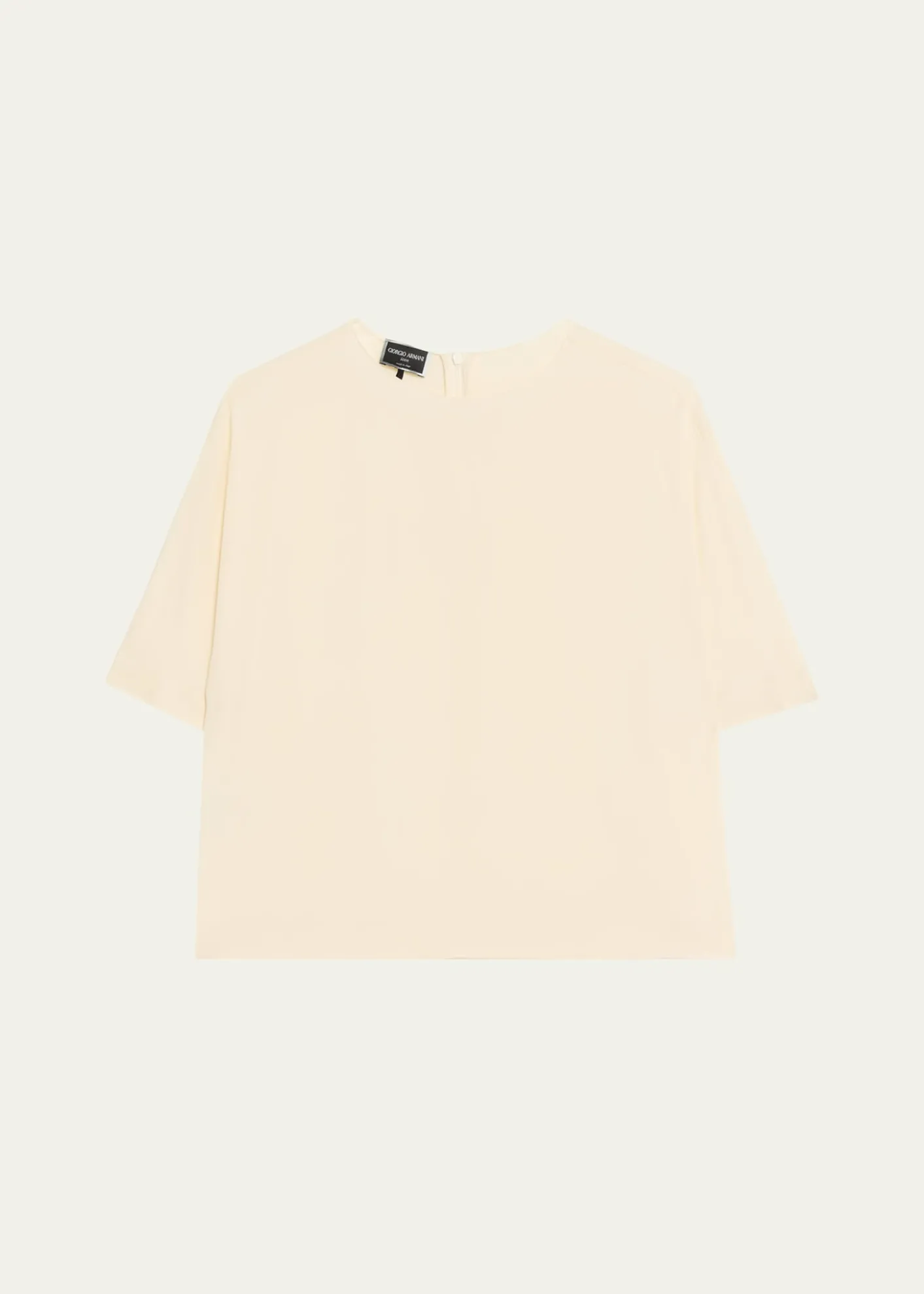 Giorgio ArmaniSilk Hidden-Zip T-Shirt