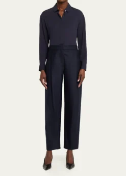 Giorgio ArmaniSilk Long-Sleeve Button-Down Shirt