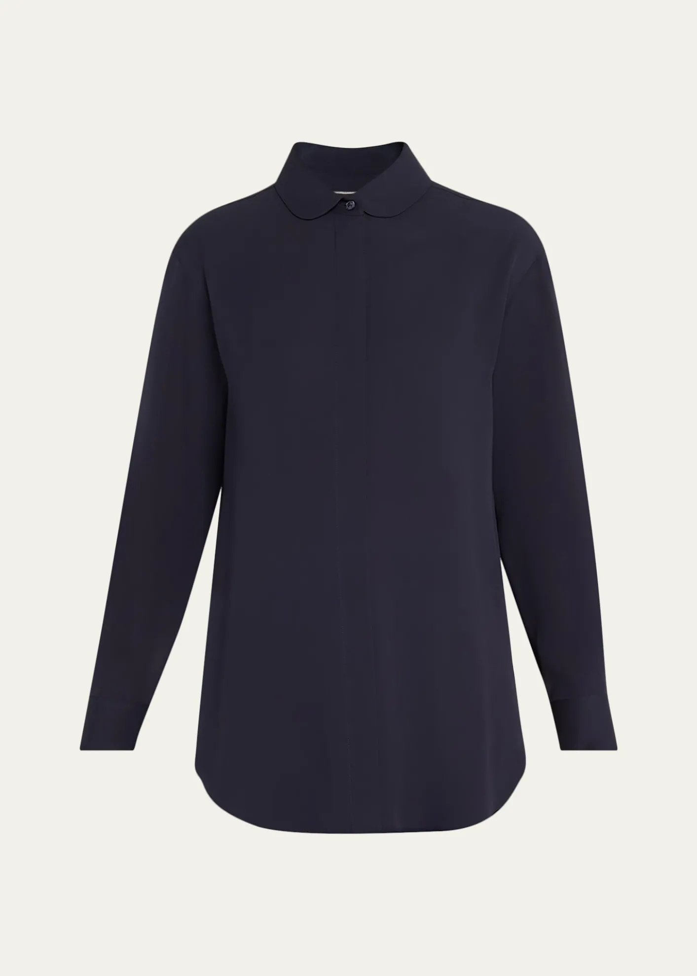Giorgio ArmaniSilk Long-Sleeve Button-Down Shirt