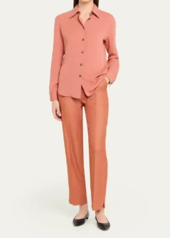 Giorgio ArmaniSilk Slim Button-Down Blouse