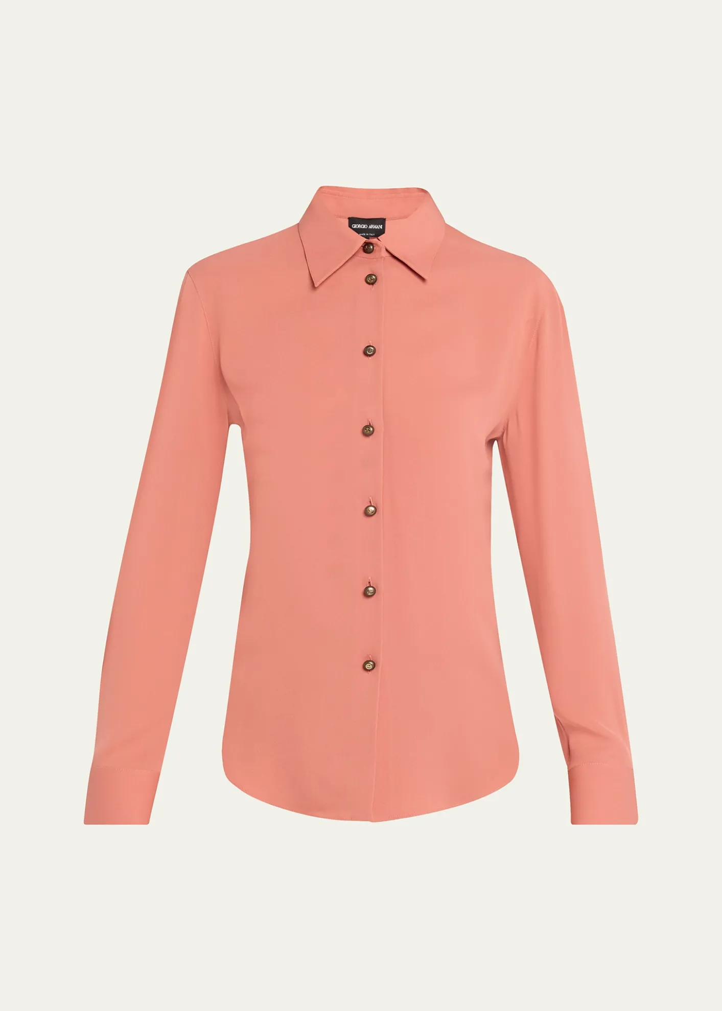 Giorgio ArmaniSilk Slim Button-Down Blouse