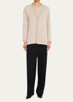 Giorgio ArmaniSilk V-Neck Cardigan