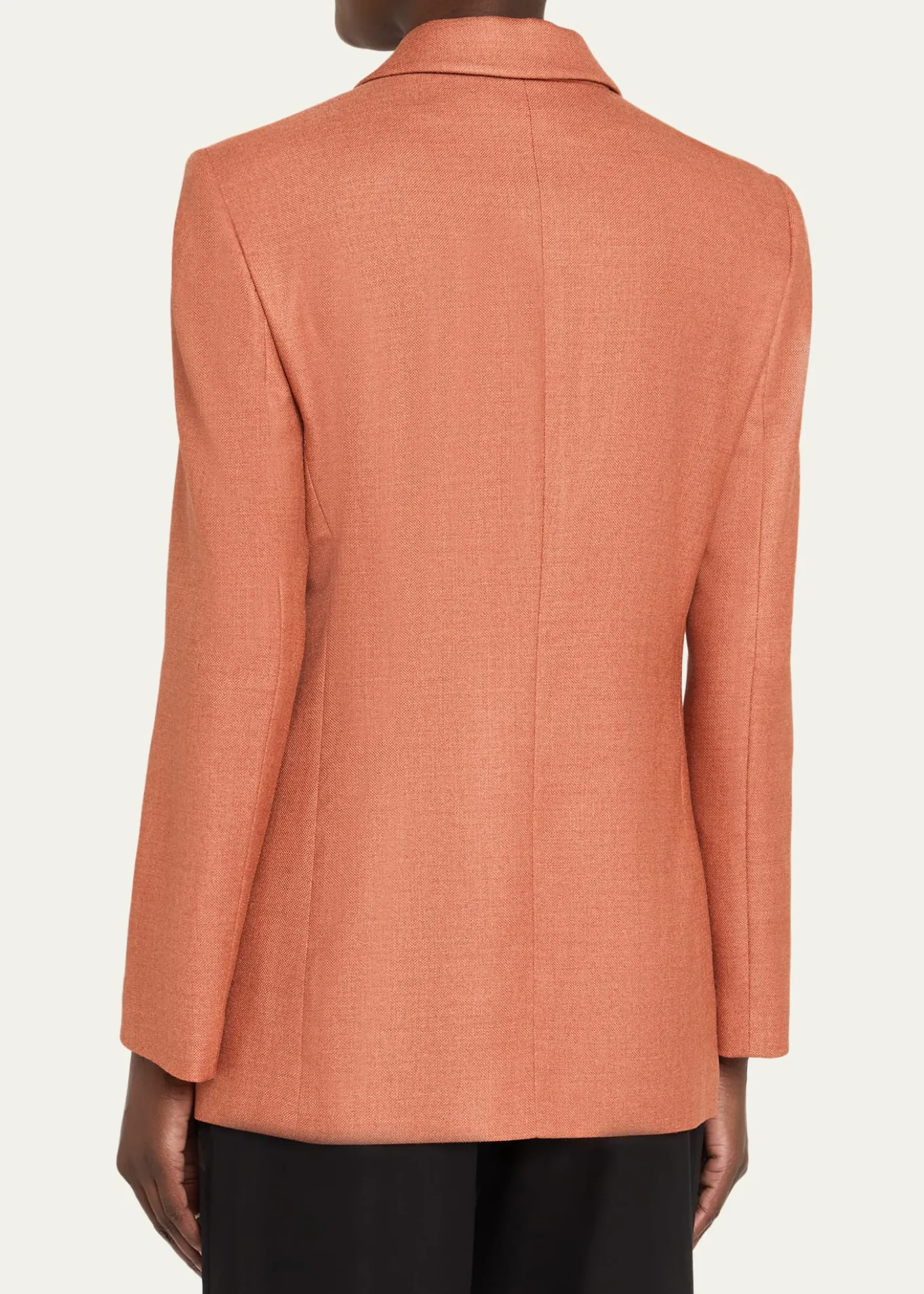 Giorgio ArmaniSilk-Wool Single-Breasted Blazer Jacket