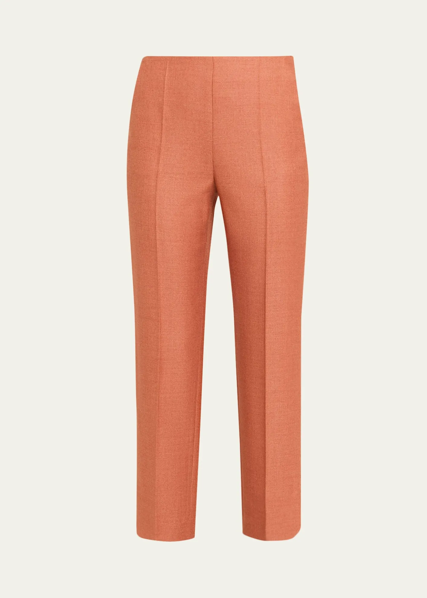 Giorgio ArmaniSilk Wool Straight-Leg Trousers