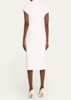 Giorgio ArmaniSilk Wrap Midi Dress with Tie Detail