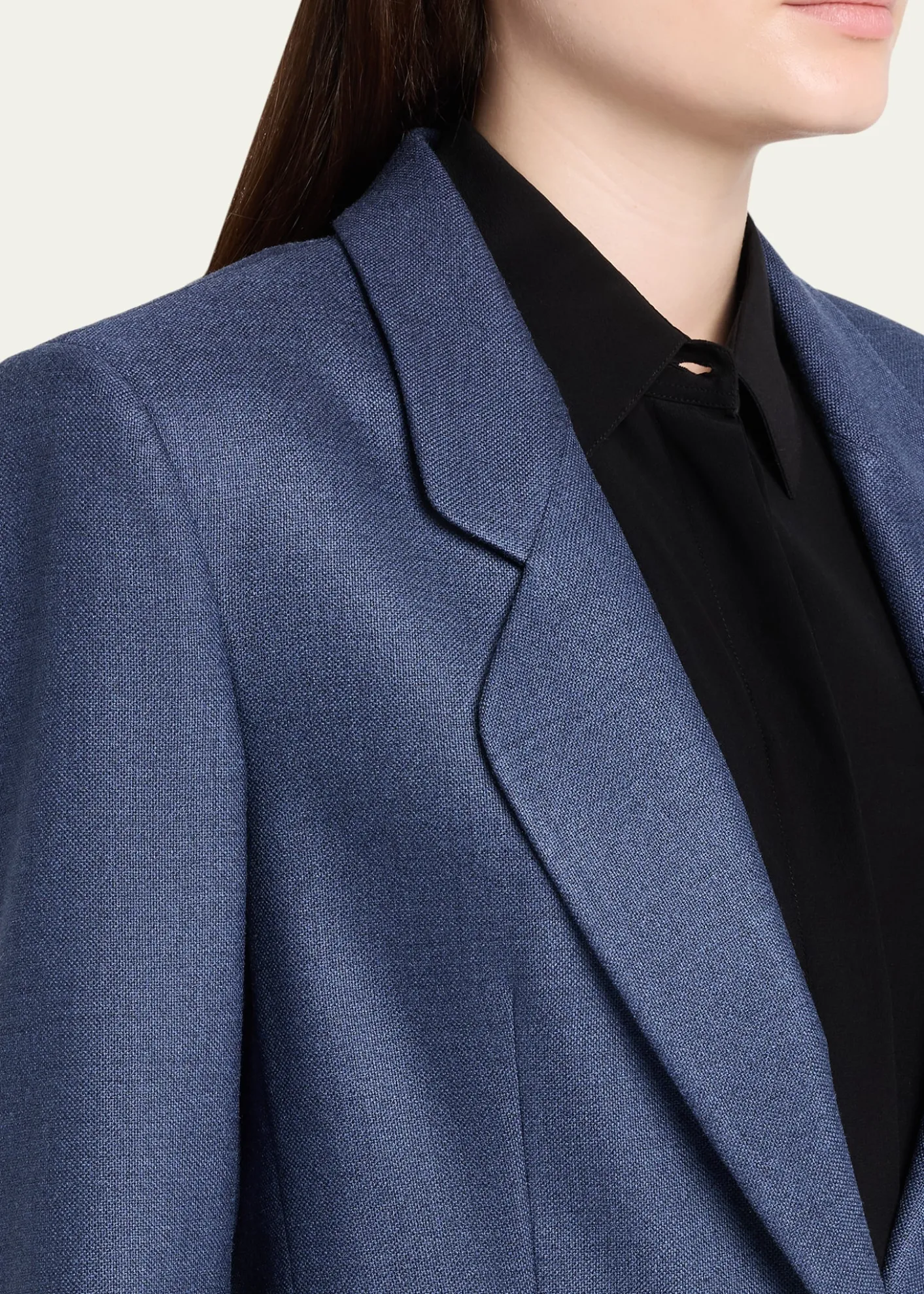 Giorgio ArmaniSingle-Breasted Silk Blazer Jacket