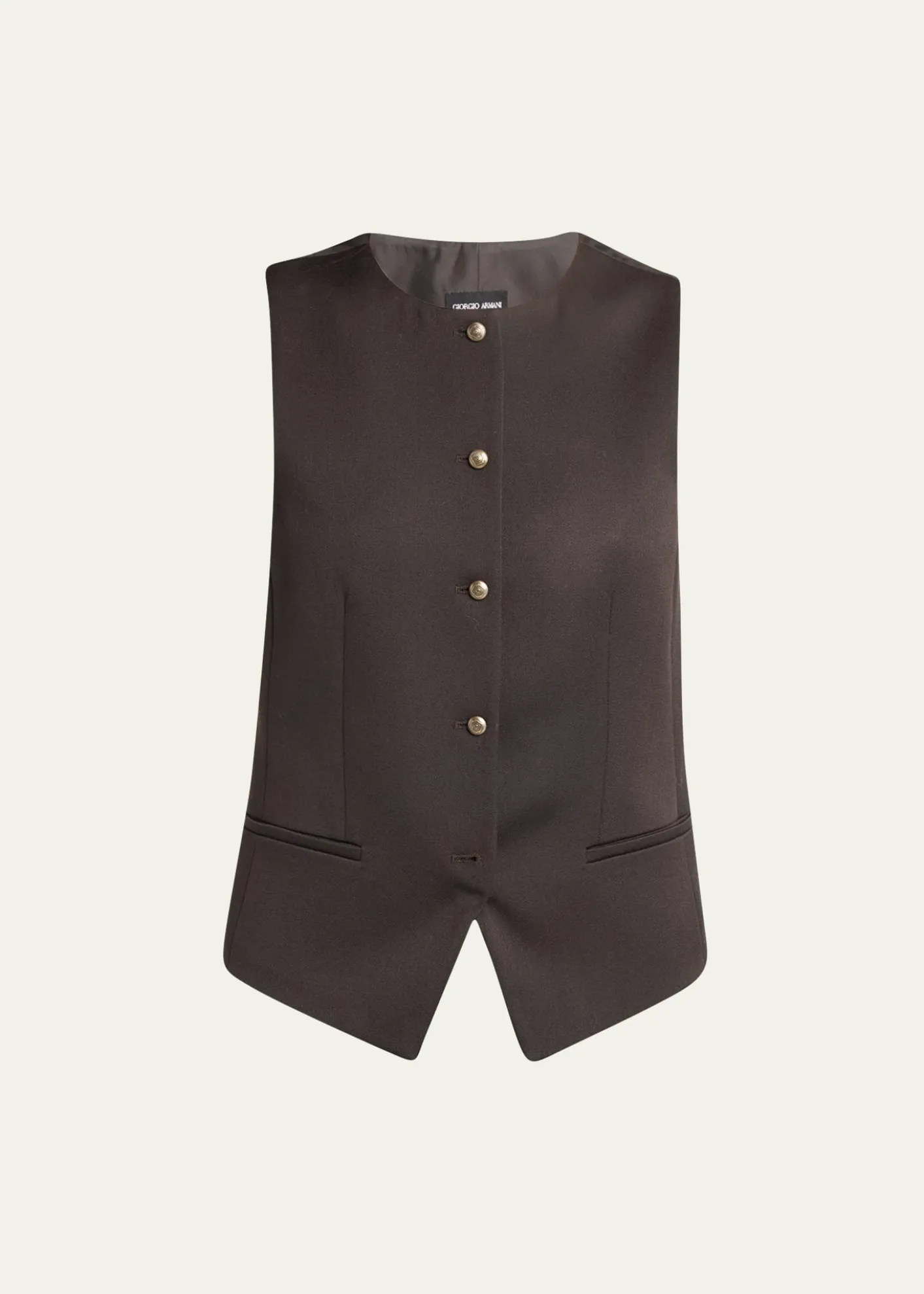 Giorgio ArmaniSingle-Breasted Wool Vest