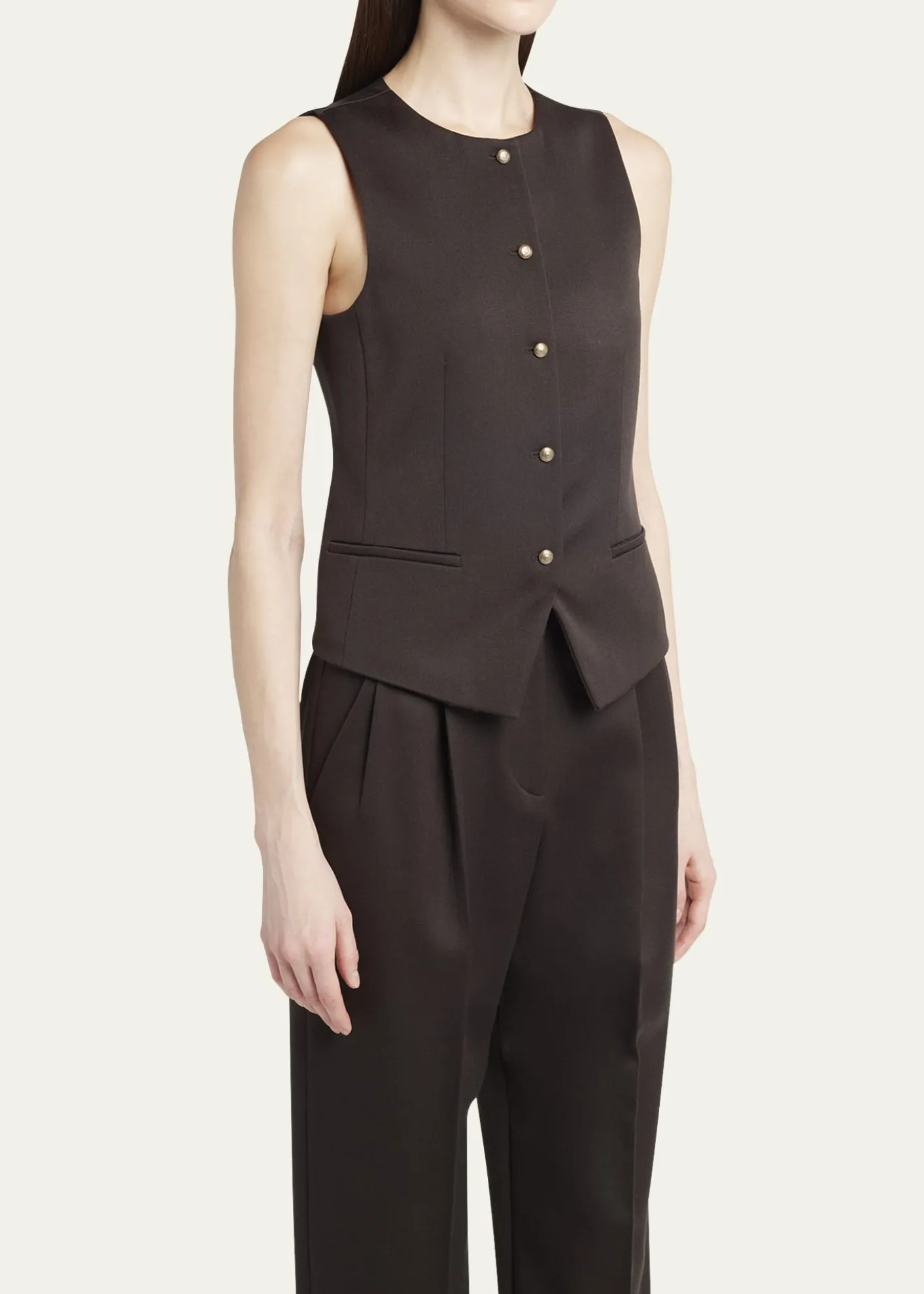 Giorgio ArmaniSingle-Breasted Wool Vest