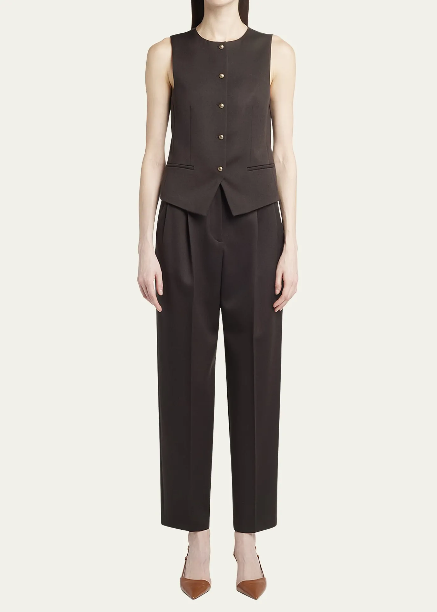 Giorgio ArmaniSingle-Breasted Wool Vest