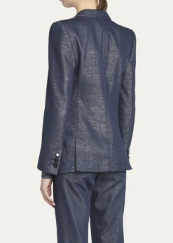Giorgio ArmaniSingle-Button Denim Blazer Jacket