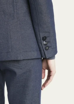 Giorgio ArmaniSingle-Button Denim Blazer Jacket