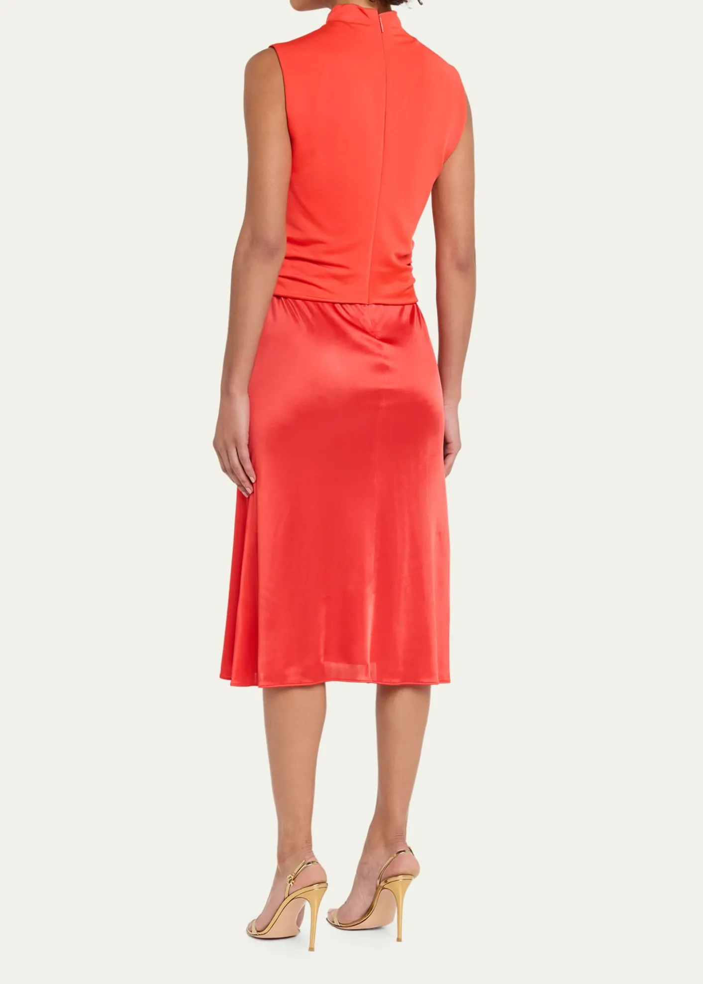 Giorgio ArmaniSleeveless Mock-Neck Stretch Viscose Dress