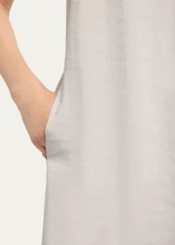 Giorgio ArmaniSleeveless Silk Maxi Shirtdress