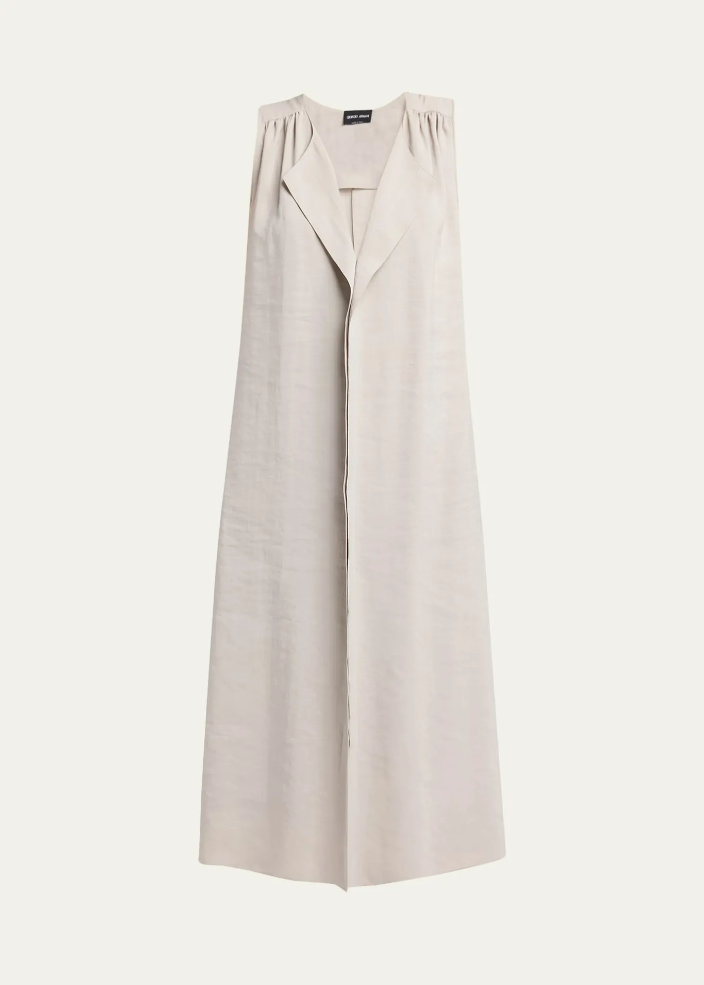 Giorgio ArmaniSleeveless Silk Maxi Shirtdress
