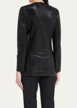Giorgio ArmaniSparkle Collarless Slim Jacket