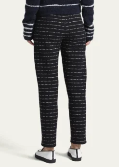Giorgio ArmaniStraight-Leg Ankle Jersey Jacquard Pants