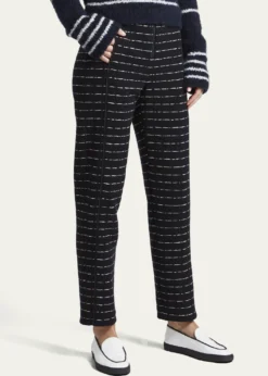 Giorgio ArmaniStraight-Leg Ankle Jersey Jacquard Pants