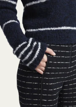 Giorgio ArmaniStraight-Leg Ankle Jersey Jacquard Pants