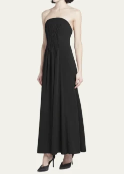 Giorgio ArmaniStrapless Plisse Gown