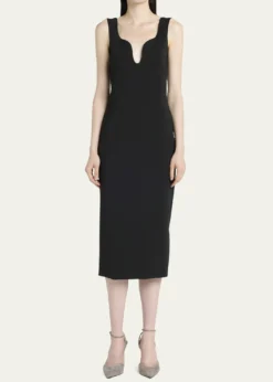 Giorgio ArmaniStretch Jersey Body-Con Midi Dress
