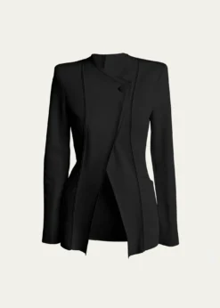 Giorgio ArmaniStretch Viscose Asymmetrical Knit Jacket