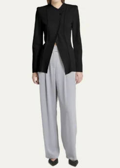 Giorgio ArmaniStretch Viscose Asymmetrical Knit Jacket