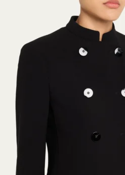 Giorgio ArmaniStretch Wool Crepe Double-Breasted Blazer