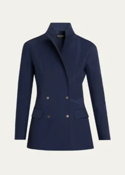 Giorgio ArmaniStructured Scuba Double-Breasted Jackets