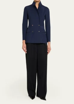 Giorgio ArmaniStructured Scuba Double-Breasted Jackets