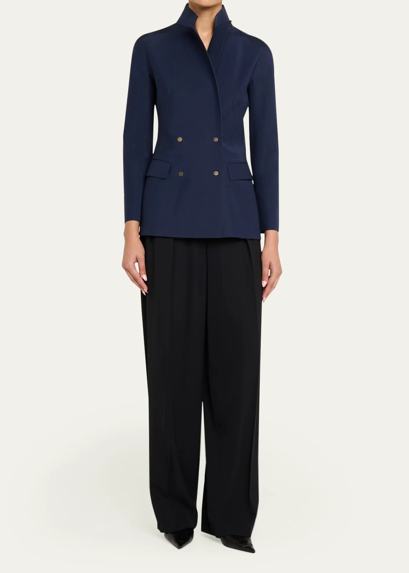Giorgio ArmaniStructured Scuba Double-Breasted Jackets