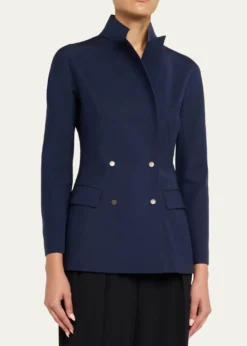 Giorgio ArmaniStructured Scuba Double-Breasted Jackets