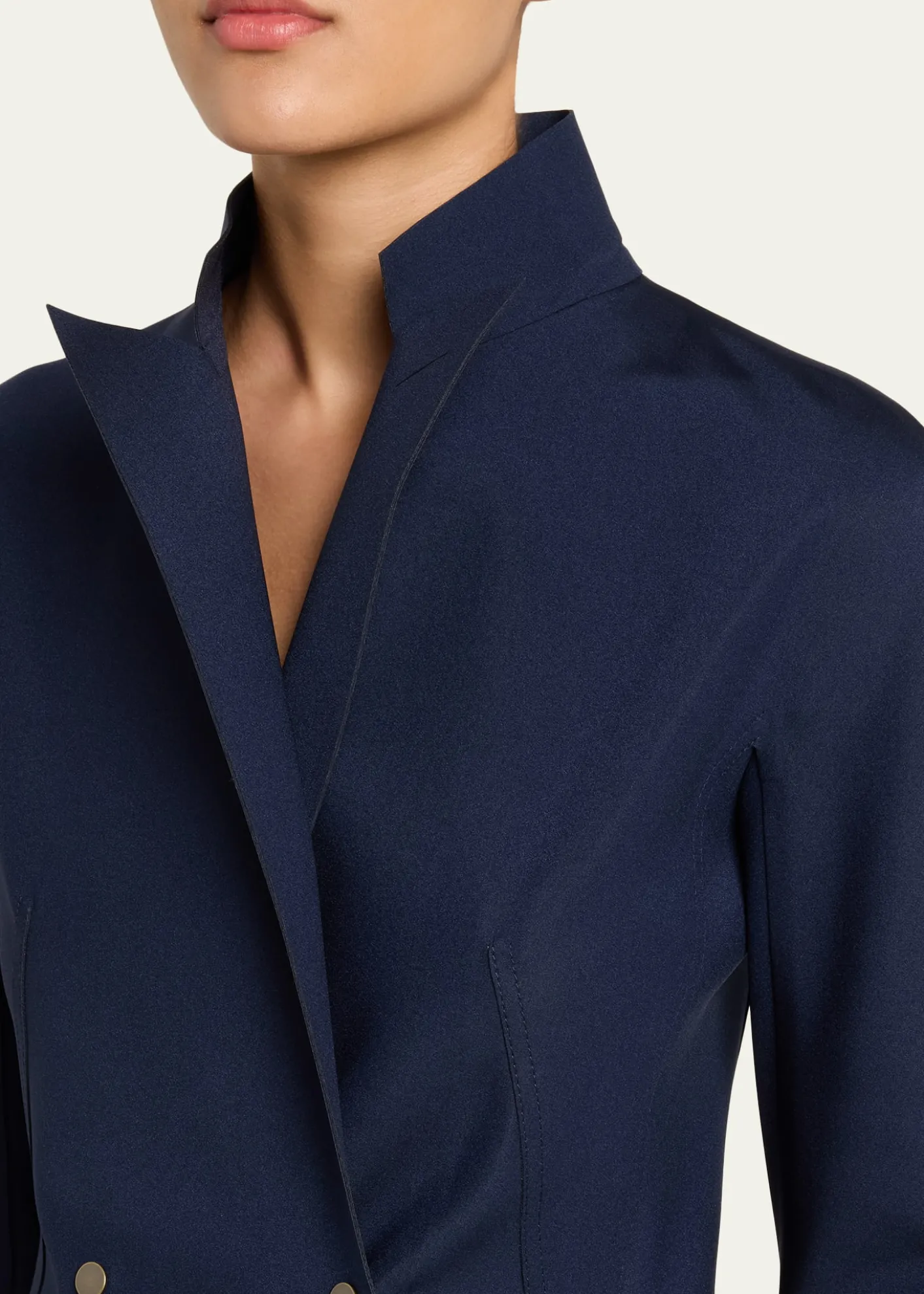 Giorgio ArmaniStructured Scuba Double-Breasted Jackets