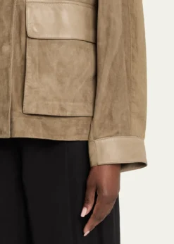 Giorgio ArmaniSuede Oversized Blouson Jacket