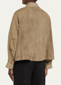 Giorgio ArmaniSuede Oversized Blouson Jacket