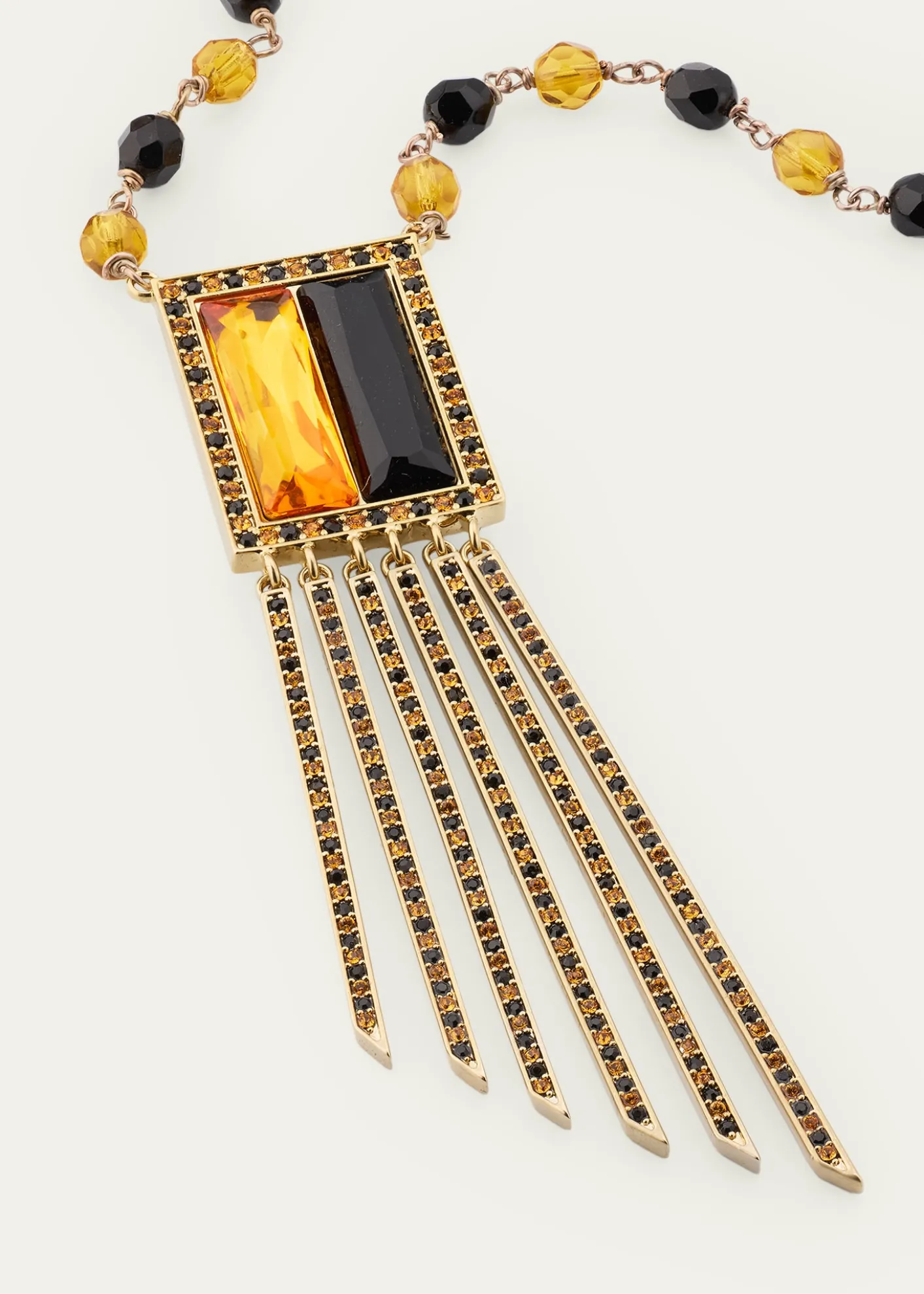 Giorgio ArmaniSwarovski® Crystal Fringe Pendant Long Necklace
