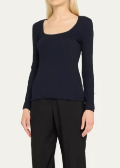 Giorgio ArmaniTextured Jersey Long-Sleeve Tee