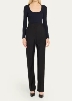 Giorgio ArmaniTextured Jersey Long-Sleeve Tee