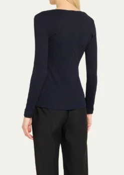 Giorgio ArmaniTextured Jersey Long-Sleeve Tee