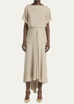 Giorgio ArmaniTriple Silk Georgette Hi-Low Gown