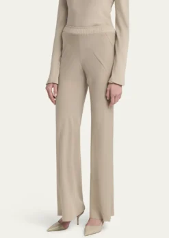 Giorgio ArmaniTriple Silk Georgette Flat Front Trousers