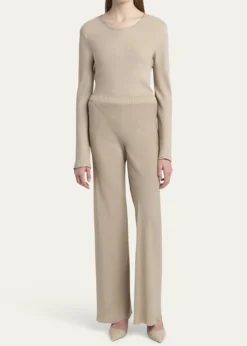 Giorgio ArmaniTriple Silk Georgette Flat Front Trousers