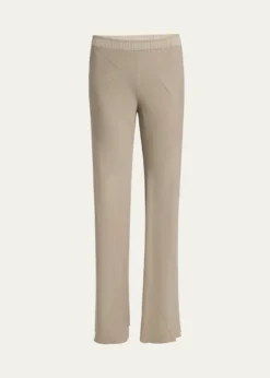 Giorgio ArmaniTriple Silk Georgette Flat Front Trousers