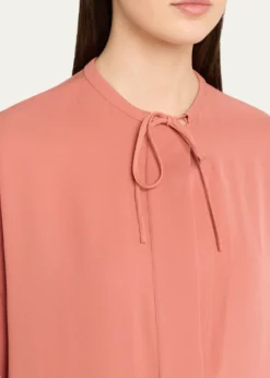 Giorgio ArmaniTriple Silk Georgette Neck-Tie Blouse