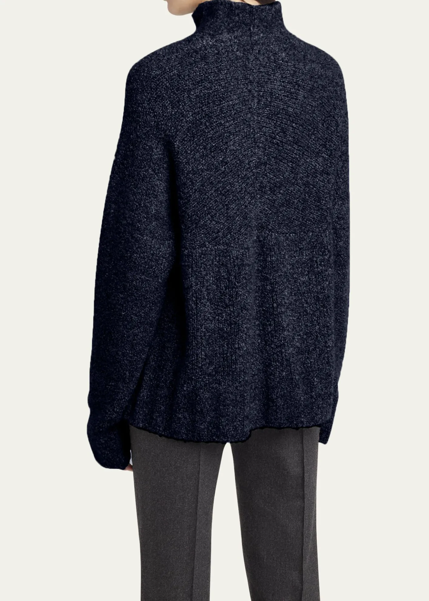 Giorgio ArmaniTurtleneck Cashmere-Silk Boucle Sweater