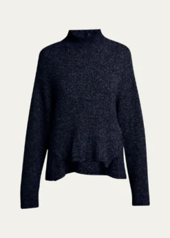 Giorgio ArmaniTurtleneck Cashmere-Silk Boucle Sweater