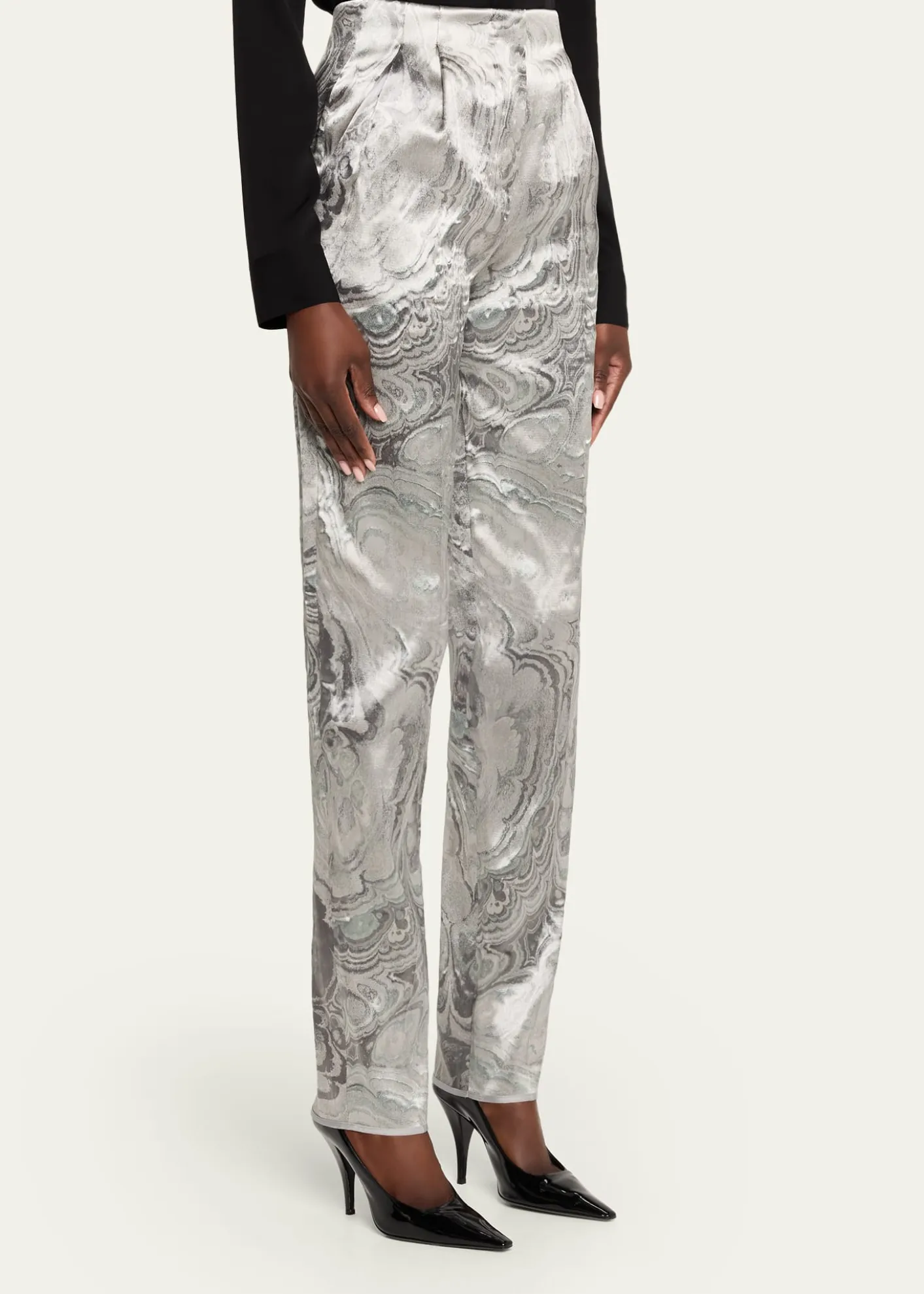 Giorgio ArmaniVirgin Wool Marbled Trousers