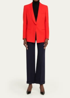 Giorgio ArmaniVirgin Wool Single-Breasted Longline Blazer